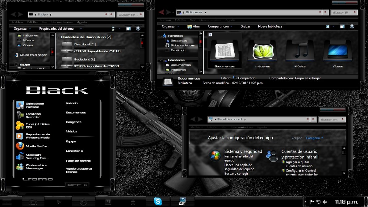 Black Glass Windows 10 Theme